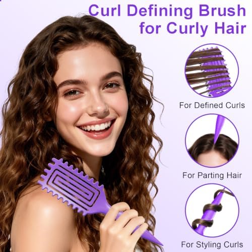 Curly Hair Brush, Curl Brush For Wet & Dry Hair,Curl Defining For Women&Men - Image 3