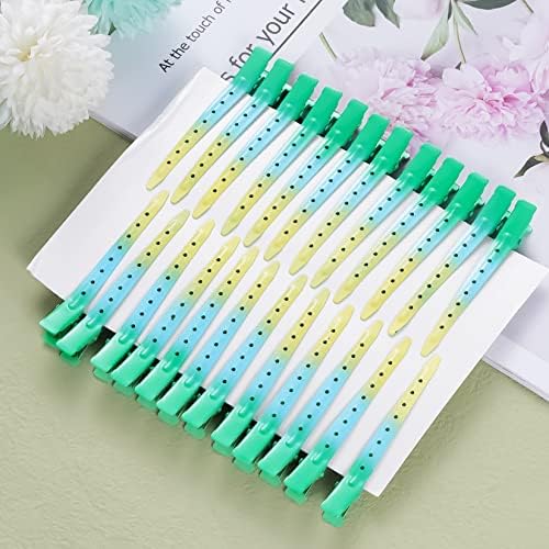 Bantoye 24Pack Duck Bill Clips 3.35Inch Metal Alligator Clip,Gradient Green - Image 4