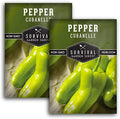 Cubanelle Pepper Seeds for Planting - 2 Packs by SurvivalGardenSeeds