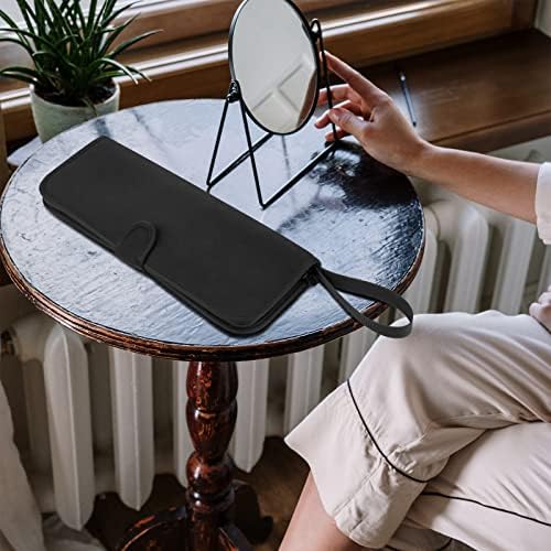 Heat Resistant Flat Iron Case, Portable Hair Straightener Pouch, Curling Iron Neoprene Cover With Silicone Mat for Hair Styling Tools 13 x 5 Inches (Black) - Image 7