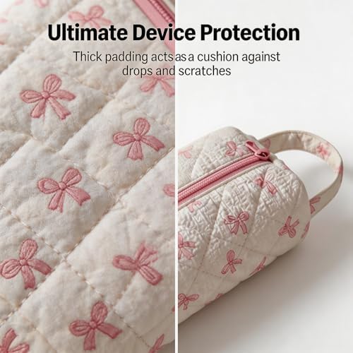 Hair Tools Travel Bag, Hair Tool Bag Organizer, Pink Bow - Image 4