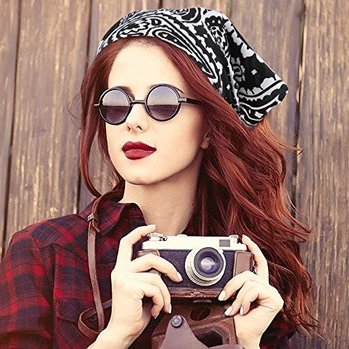 TOBATOBA 5 Pcs Paisley Elastic Boho Headbands - Thin Hair Scarves, Kerchiefs, Bandanas and Head Wraps for Women - Image 2