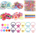 ANBALA Girls Hair Accessories Set Colorful Hair Ties for Women Girls, Elastic Ponytail Holders Rubber Band Flower Hair Clips Hair Pins Hair Accessories Kit (1110PCS) by ANBALA
