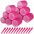 Hair Rollers, 12 Pack Self Grip Salon Hairdressing Curlers, DIY Curly Hairstyle, Large Rollers 1.57In Rose Red by BESSEEK