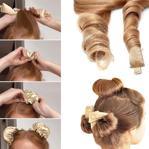Heatless Curls Overnight Hair Curlers, 6 PCS Satin Flexi Rods Set - Image 4