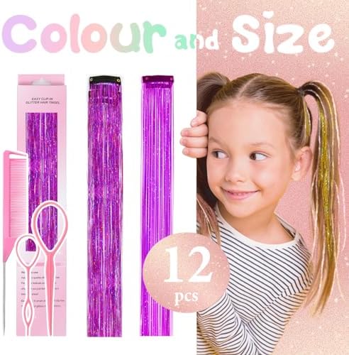 Hair Tinsel Clip in Purple Fairy Hair Tinsel Kit - Image 3