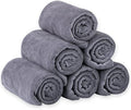 JML Microfiber Bath Towel, 27" x 55", Set of 6, Grey by JML