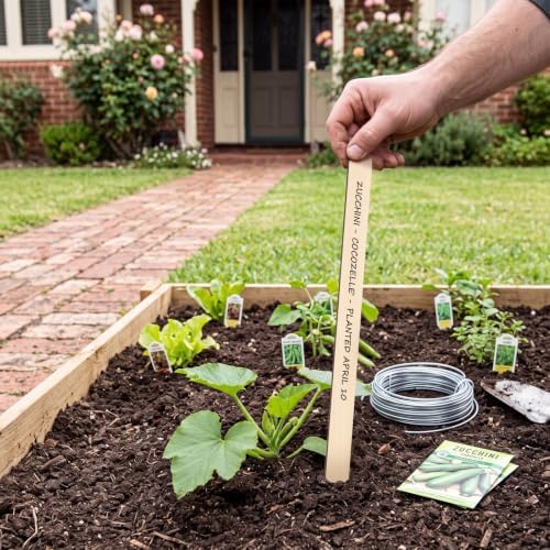 Weysat 100 Pcs 15" Wood Plant Labels for Field or Containers Plant Tags Wood Garden Labels for Seedling Stakes Markers Nursery Seed Tags with Smooth Surface for Pot Herbs Flowers Vegetables - Image 4