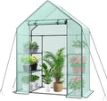 3 Tiers 6 Shelves Walk-in Greenhouse for Outdoors, Portable PE Cover Green House with Anchors and Ropes, Plant Gardening Hot House for Seedling Flowers Growing, 55.9 x 28.3 x 75.59 inch by JupiterForce