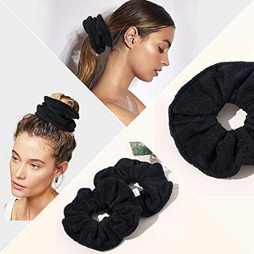 Ivyu Microfiber Hair Drying Scrunchies Towel Fiber Large Big Scrunchie for Curl Hair for Shower Wet Anti Frizz Hair Products Absorbent Fast Terry Cloth Sleep Scrunchy - Image 3