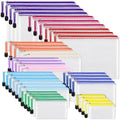 EOOUT 38pcs Mesh Zipper Pouch, Waterproof Zipper Bags, 8 Sizes Plastic Travel Pouch, 12 Colors, Multipurpose for Board Game, Travel Storage, Office Appliances, Home Organize by EOOUT