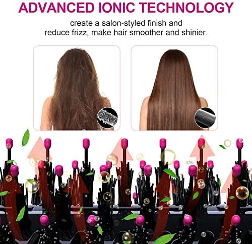 Dimecano Hair Dryer Brush, 4 in 1 One Step Hair Dryer and Styler Volumizer, Professional Hot Air Brush with Negative Ion Anti-frizz Blowout for Drying, Straightening, Salon, Black Pink - Image 5