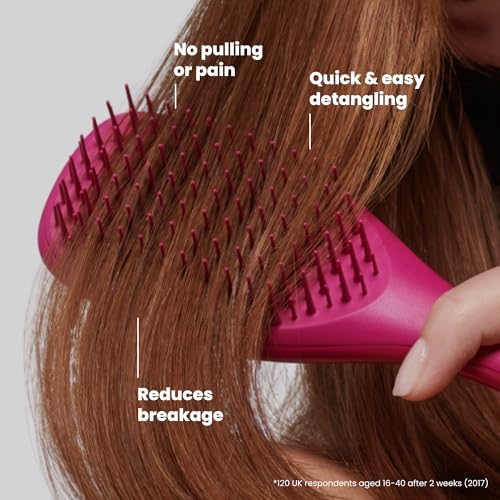 Tangle Teezer Ultimate Detangler Mini Hair Brush, Electric Raspberry - Image 4