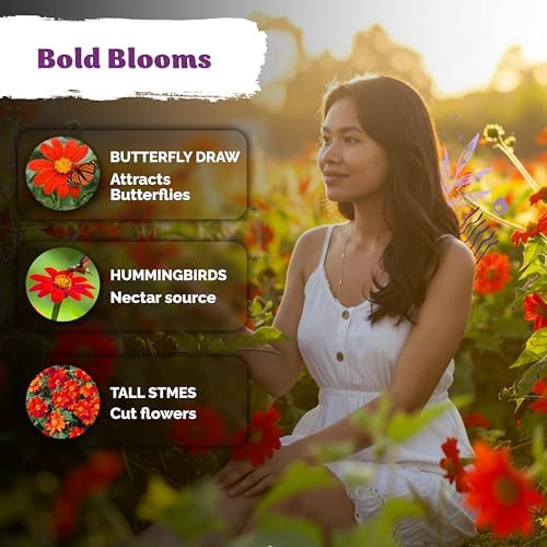 150 Mexican Sunflower Heirloom Flower Seeds, Tithonia Rotundifolia - Image 4