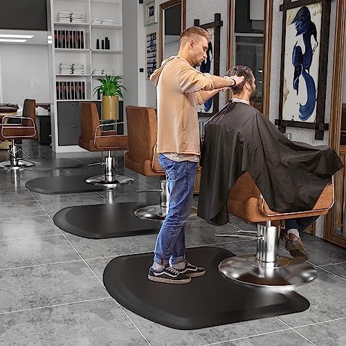 OmySalon Salon Mat for Hair Stylist Anti Fatigue, Thick Barber Chair Mats with Round Cutout Hair Salon Mats for Hairdresser Standing, Barbershop Beauty Spa Hairdressing Equipment - Image 7