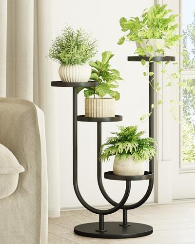 Bamworld Morden Plant Stand Metal 06,Round-4pots by Bamworld
