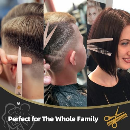 Hair Cutting Scissors Set with Thinning Shears for Home Use - Image 6