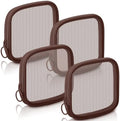 Weewooday 4Pcs Mesh Makeup Bag, Brown, Small, Classic by Weewooday
