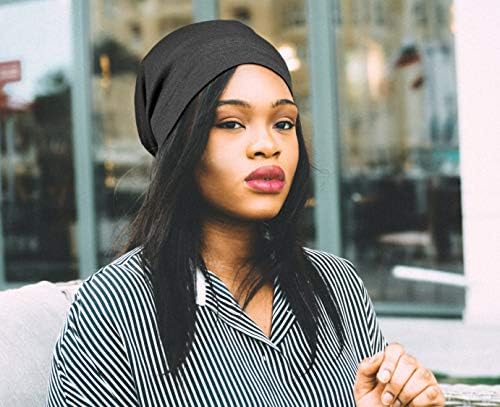 3 Size Satin Lined Sleep Caps for Braids,Dreadlocks Natural Curly Hair Adjustable - Image 5