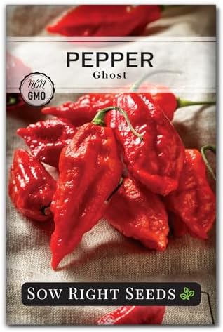 Sow Right Seeds - Ghost Pepper Seed for Planting Outdoor Hottest Peppers by SowRightSeeds