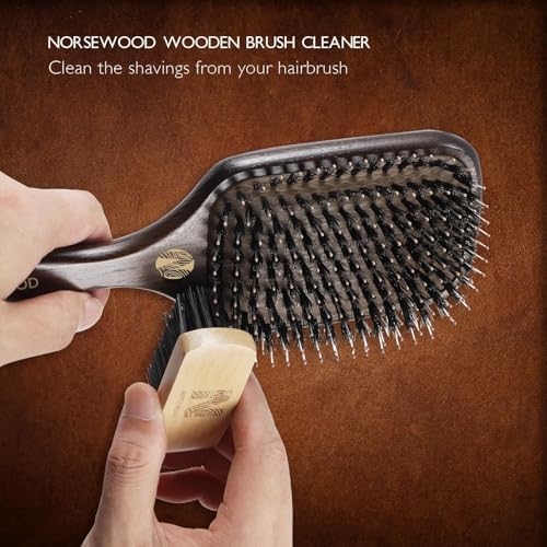 Norsewood Boar Bristle Hair Brush Set, Soft Bristle Detangler for Long, Short, Thin, Curly, Straight, or Wavy, Hairbrush for Enhancing Shine, Great for Men, Women, and Kids (Pack of 2) - Image 6
