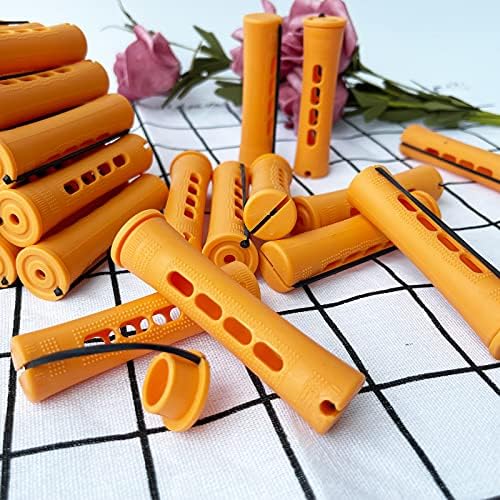 Perm Rods Large Hair Rollers for Natural Long Short Hair Styling Tool Hair Curlers Dark Orange Color - Image 6