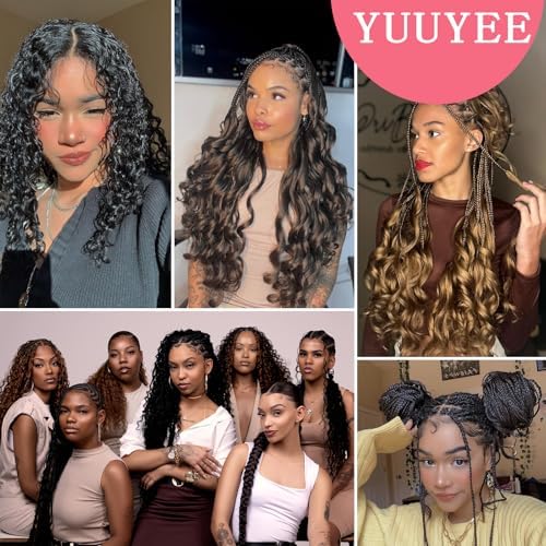 French Curl Braiding Hair Extensions 8 Packs Crochet Braids for Black Women - Image 6