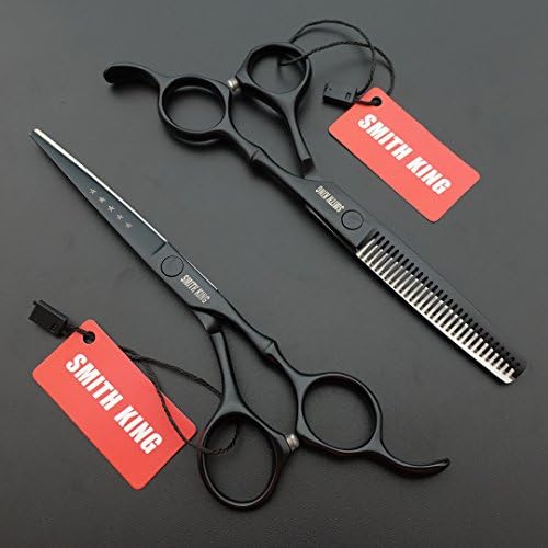 6.0 Inches Professional hair cutting thinning scissors set with razor (Black) - Image 2