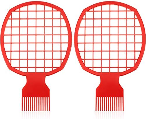 2 Pieces Twist and Curl Brush Tool for Natural Coils, Afro Hair, and Twist Hair (Red) by Leinuosen