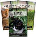 Sow Right Seeds - Catnip and Cat Grass Seed Collection for Planting Garden by SowRightSeeds
