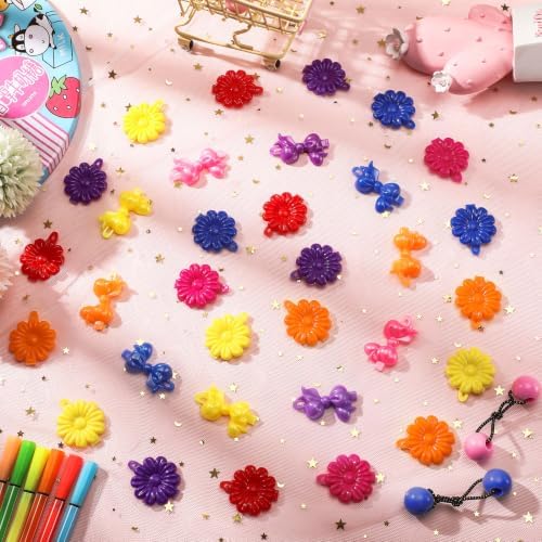 Giegxin 60 Pcs Girls Barrettes Hair Clips Ponytail Ties, ovely Style - Image 5