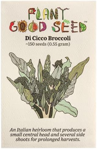 Organic Di Cicco Broccoli Seeds for Planting: 150 Count by ThePlantGoodSeedCompany