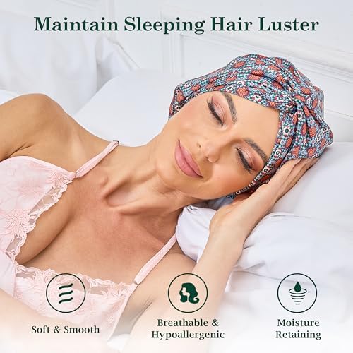 Adjustable Silk Bonnet Satin Curly Hair Wrap for Sleeping Women Anti-Frizz - Image 4