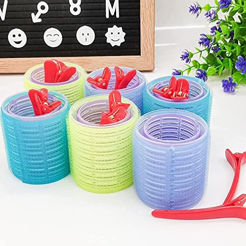 BESSEEK Hair Rollers Sets, 12 Pcs Self Grip Salon Hair Dressing Curlers, Jumbo Large Rollers for Long Short Hair, DIY Curly Hairstyle for Women, Heat-free Hair Curlers (6XLarge+6XMedium) - Image 7