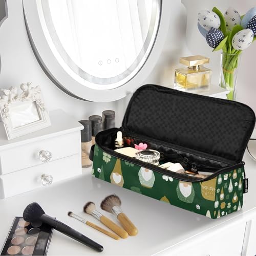 Hair Tools Travel Bag with Heat Resistant Mat 2-in-1 Hot Tools Travel Bag Organizer Flat Curling Iron Travel Case for Straightener Green Clover Dwarf St - Image 7