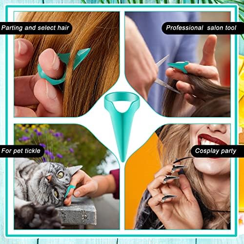 Hicarer 10 Pcs Stitch Braids Tool Metal Finger Rings Hair, Blue - Image 6