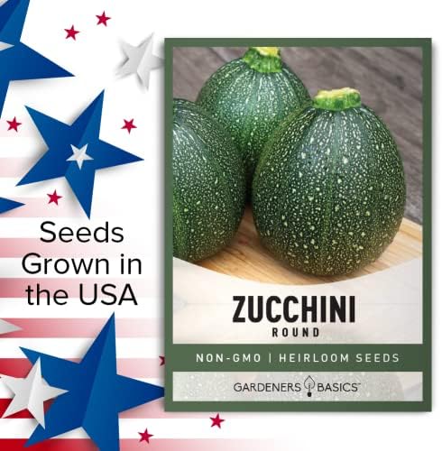Gardeners Basics Round Zucchini Seeds for Planting Heirloom, Non-GMO Vegetable Summer Squash Container Variety, 3 Grams Seeds Great for Summer Garden - Image 6