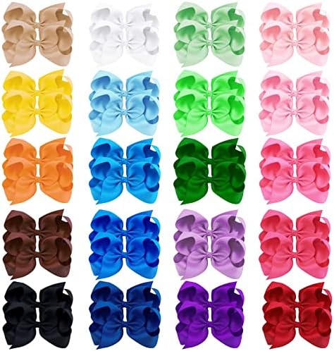 Oaoleer 40Pcs 4.5" Hair Bows Clips for Girls Tolddler Hair Accessories - Image 6