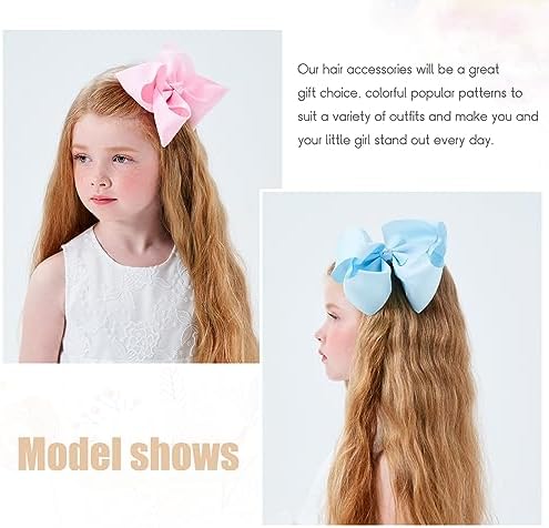 25PCS Big 6 Inch Hair Bows for Girls Grosgrain Ribbon Toddler Hair Accessories with Alligator Clips for Toddlers Baby Girls Kids Teens - Image 4