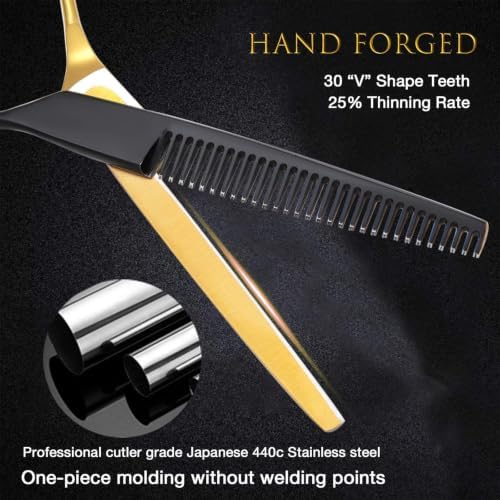 JASON Hair Thinning Scissors Shears - 6" Professional Blending Texturizing - Image 2