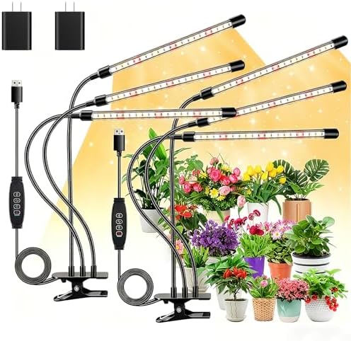 Clip Grow Lights for Indoor Plants, Full Spectrum Plant Lights by LPMZMBL
