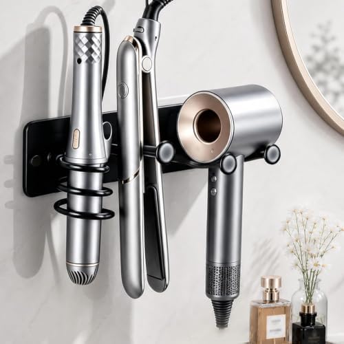 YIGII Hair Dryer Holder Wall Mount, 3-in-1 Organizer for Bathroom by YIGII