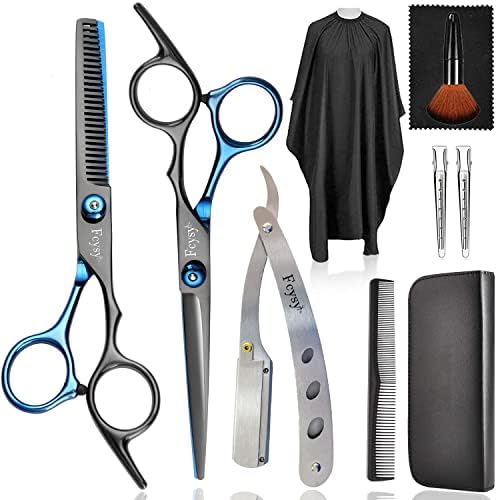 Hair Cutting Scissors Haircut Shears Kit, Fcysy Professional Barber Shears Set, Hairdressing Salon Scissors Blending Shears Barber Accessories for Hairdresser Home Use by Fcysy