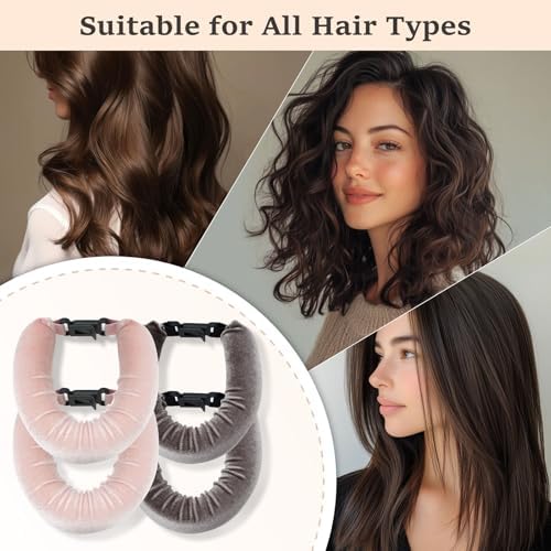 Heatless Hair Curler Set – 4PCS Velvet Overnight Blowout Rods for Heatless Curls, Jumbo Flexible Curling Rods to Sleep In, No Heat Curling Tools for Natural Waves and Curls - Image 5