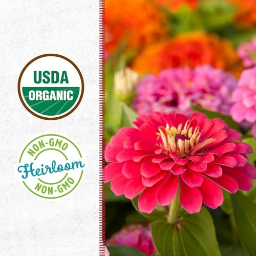 Back to the Roots Organic Zinnia Flower Grow Kit with Plantable Starting Pot Soil and Seeds - Image 6