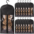 12PCS Hair Extension Holder Wig Storage Hanger for Multiple Wigs & Accessories, Black by AIHOPESTO