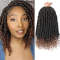 Passion Twist Crochet Hair 8" 1B/30 Pre-Twisted 9Packs by Pofworld