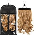1 Pack Wig Storage Bag with Hanger Hair Extensions Wig Storage Extra Long Hair Extension Holder with Transparent Zip Up Closure (Size Small) by Unknown