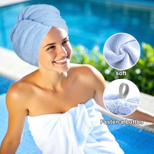 Microfiber Hair Drying Towel Wrap,Hair Turbans Towel for Wet Hair - Image 3
