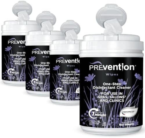 Prevention Wipes – Multi-Surface Cleaning Wipes for Everyday Use – Canister, 160 Count (Pack of 4) by Prevention